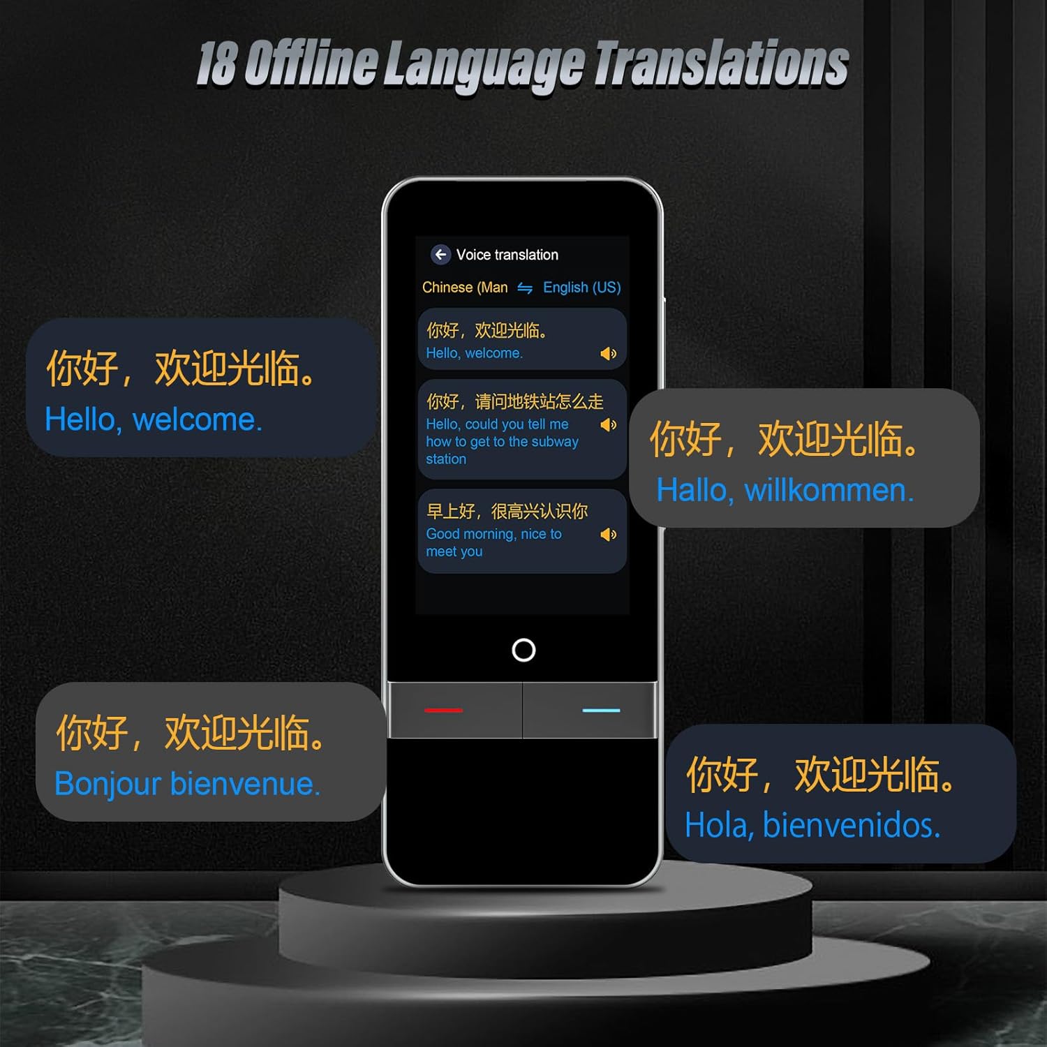Portable Two-Way Instant Translator Device C443