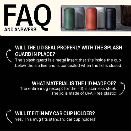8 oz Vacuum-Insulated Stainless Steel Travel Mug with Ceramic Interior U5375