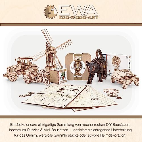 3D Wooden Puzzle Fire Truck Mechanical Model Kit with Wind Up Mechanism, 439 Pieces R585254