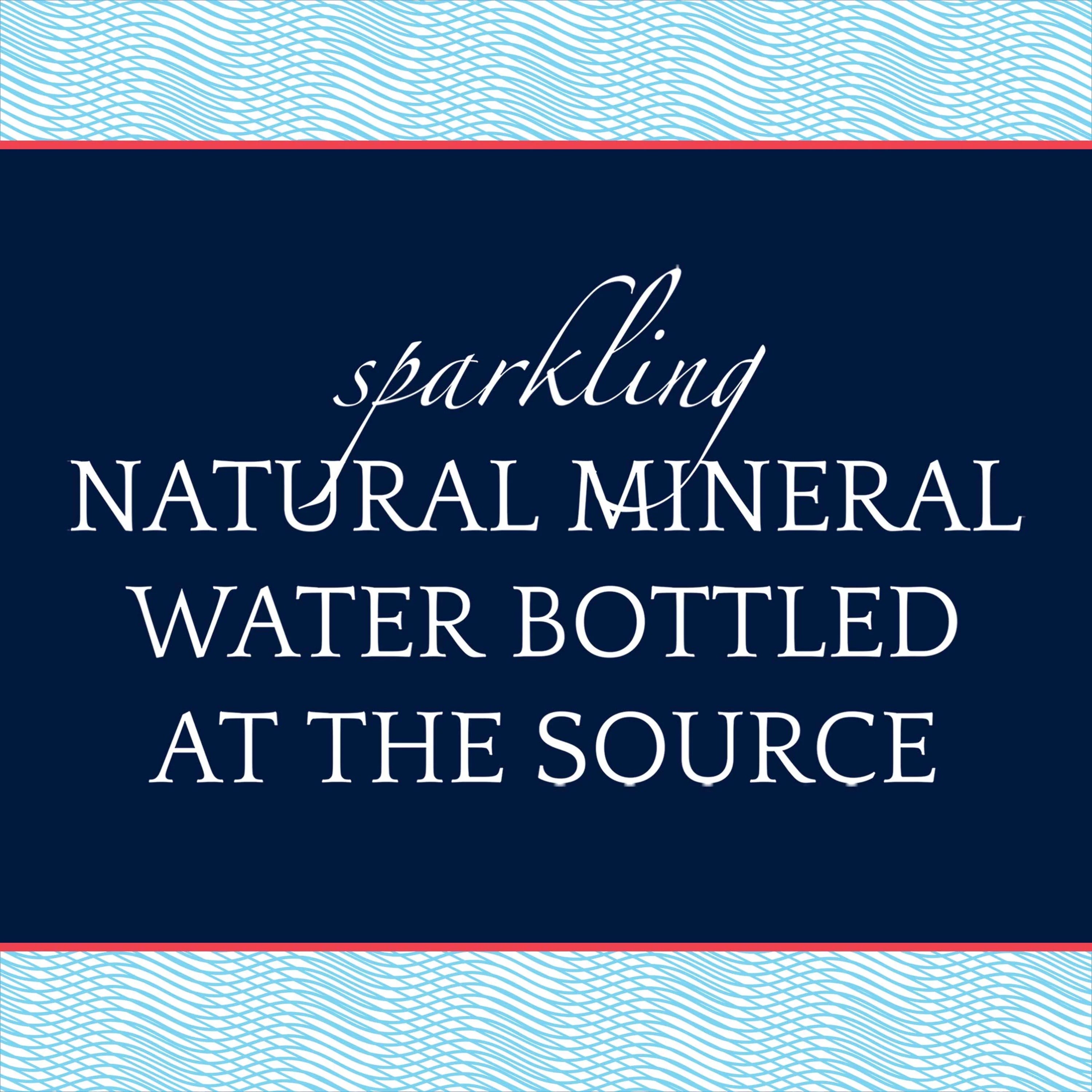 Sparkling Natural Mineral Water, 303.6 fl oz, 12 Pack Glass Bottles Q888744