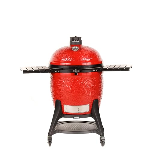 24-inch Ceramic Charcoal Grill and Smoker with Cart X617384