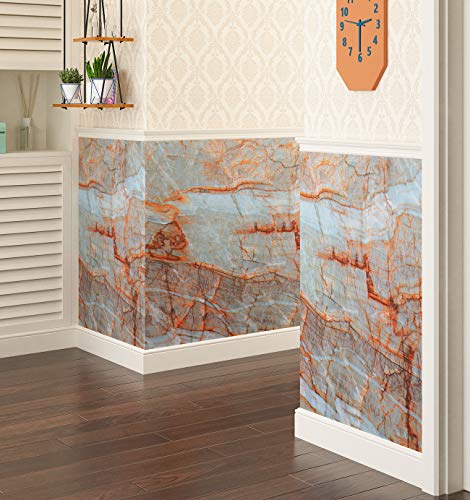 Teal Marble Peel and Stick Wallpaper E746624