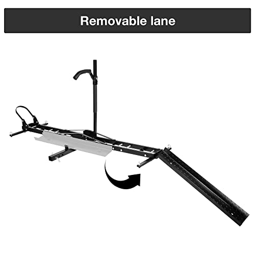 Motorcycle Carrier Hitch Mount 500 Lbs Dirt Bike Carrier Hauler Hitch Rack with Fixed Bracket and Lock Wheel Settings Removable Loading Ramp Anti-Tilt Locking Device V757815