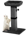 Large Sisal Cat Scratching Post with Plush Perch, Light Grey P593699