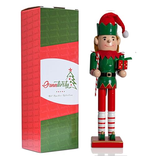 Red and Green Wooden Nutcracker 15" C971827