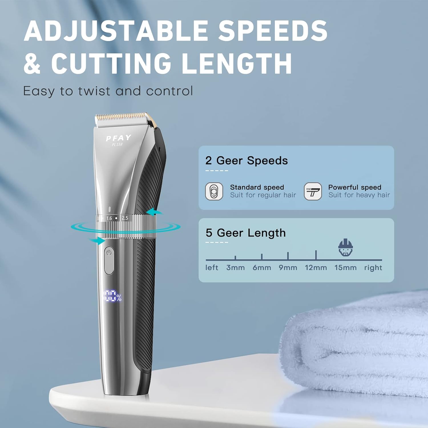 100% Washable Rotary Electric Shaver with Pop-up Trimmer H93530