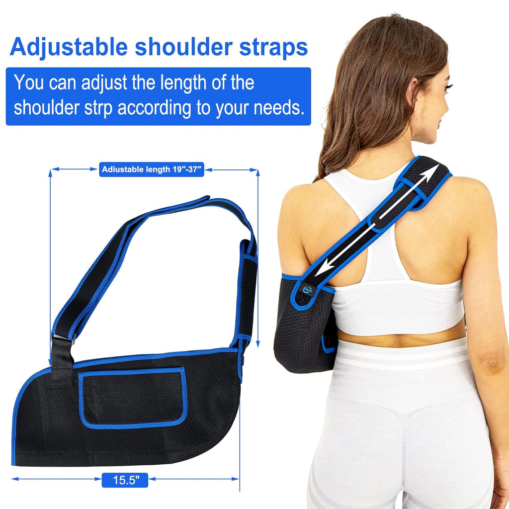 Arm Sling Shoulder Immobilizer with Adjustable Padded Shoulder Brace R61367