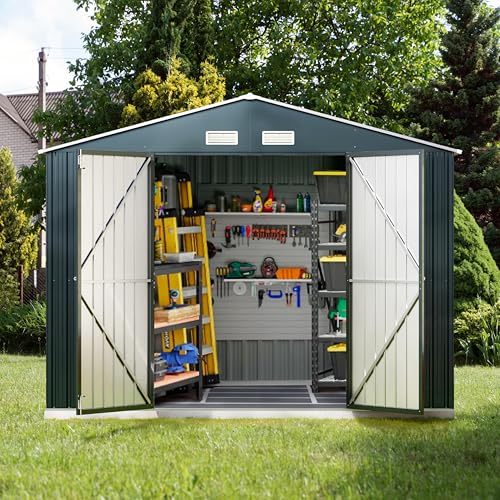 Brown Metal Utility Storage Shed 10 x 12ft F962
