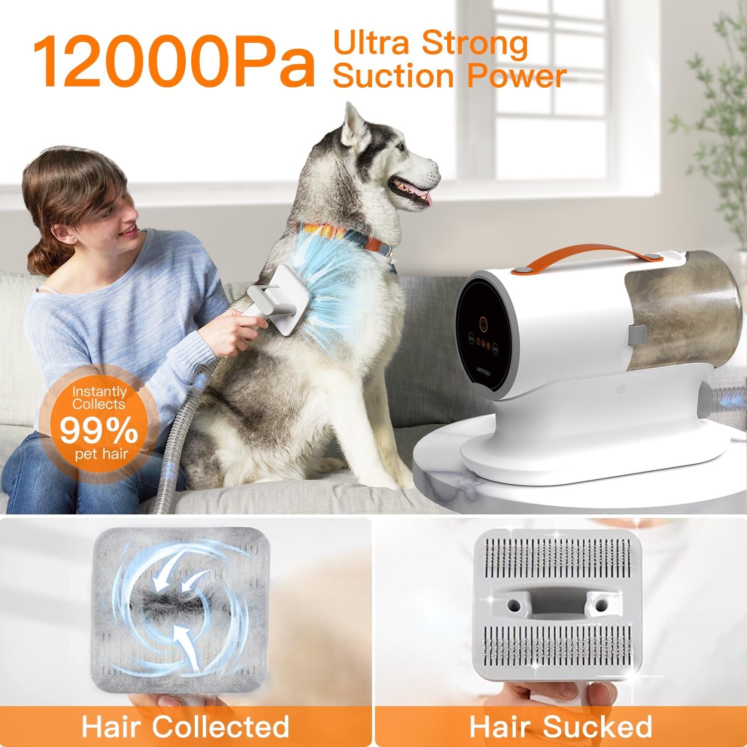 Dog Grooming Vacuum with 5 Pet Grooming Tools L724