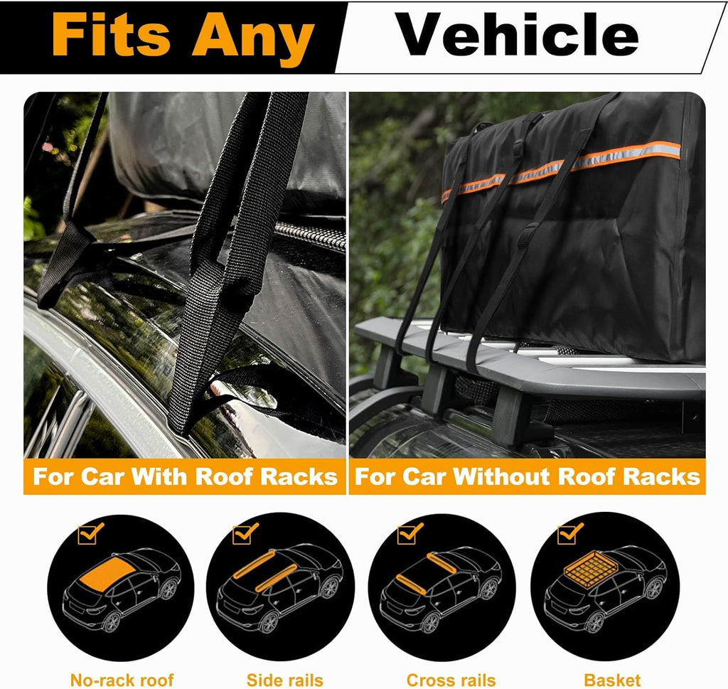 21 Cubic Feet 1000D Waterproof Car Rooftop Cargo Carrier Bag P32214