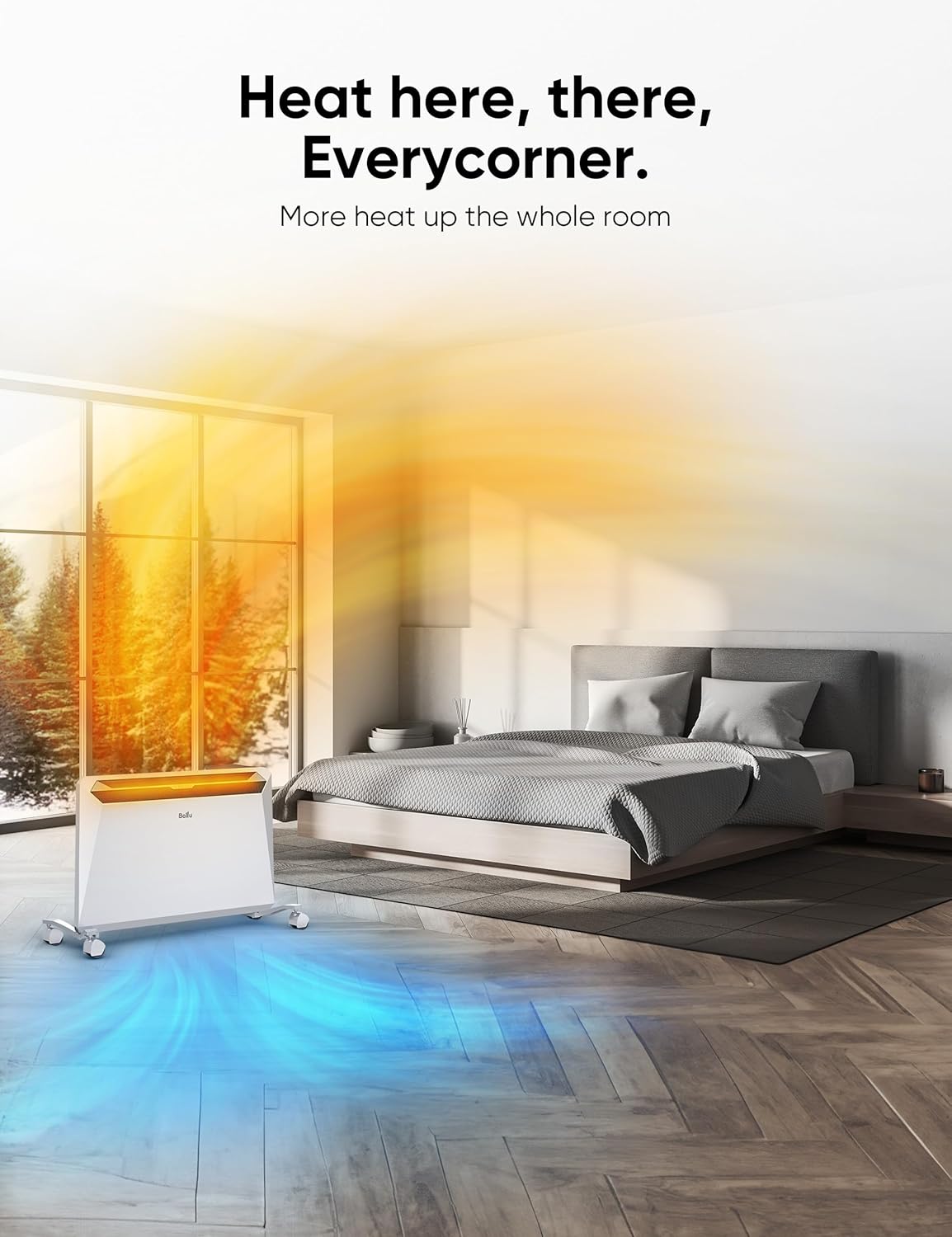 1500W Convection Space Heater with Remote and Timer B3375