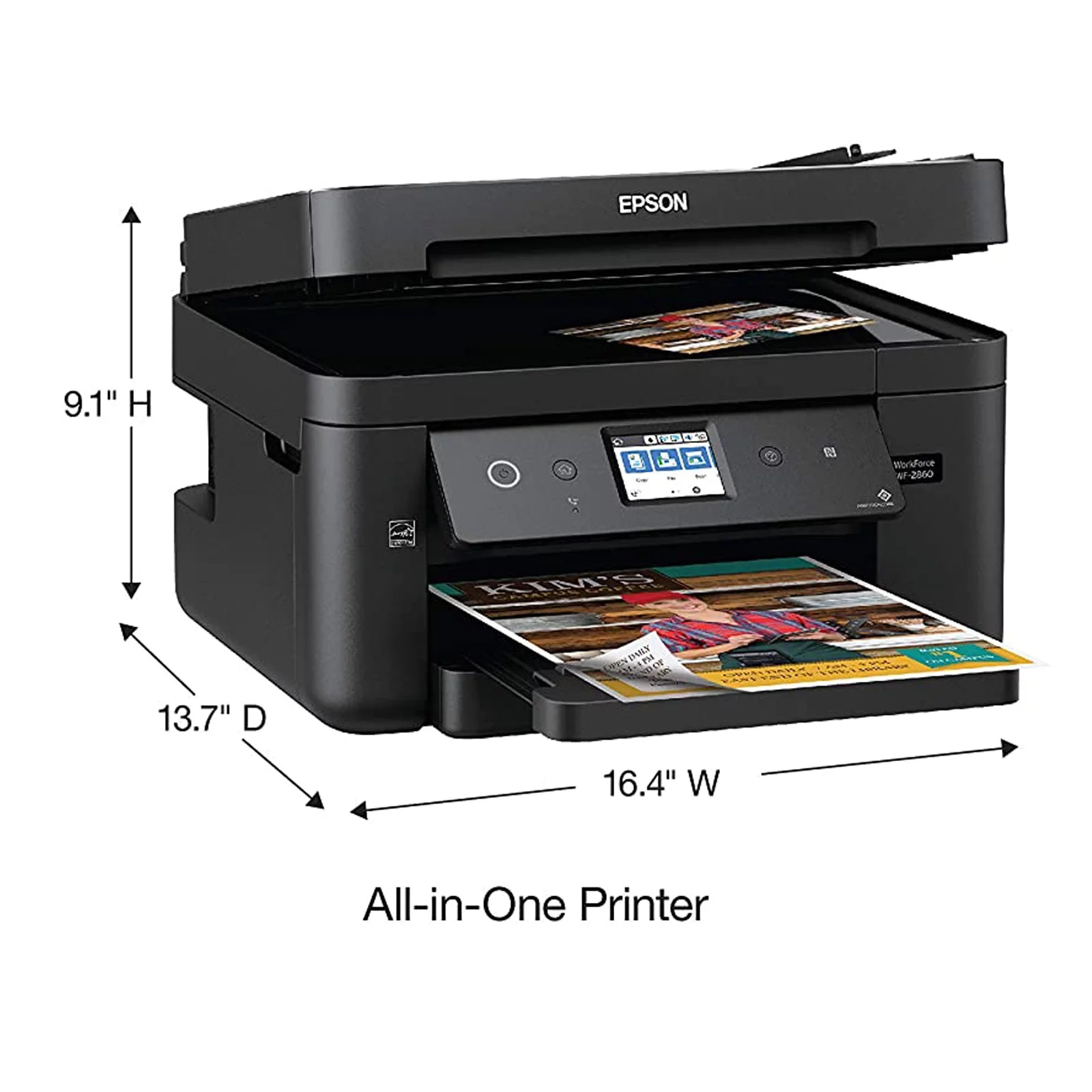 Wireless Color All-in-One Printer with Scanner, Copier, Fax U38303