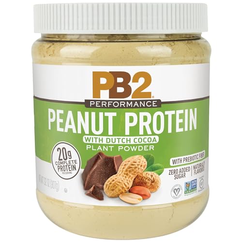 Peanut Protein Powder with Madagascar Vanilla 2 lb 32 oz Jar 20g Vegan Plant Based Protein Non GMO Gluten Free Non Dairy M996977