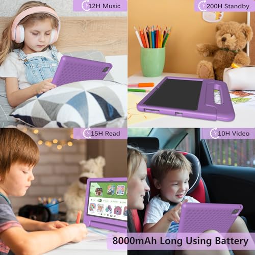 Green Kids Tablet 10 inch Android 13 4GB+64GB 1TB Expand HD Touchscreen WiFi Bluetooth Protective Case N971