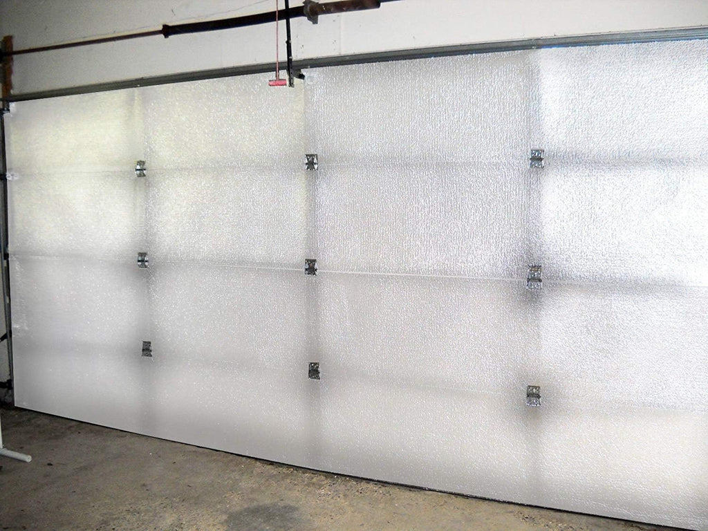 White Reflective Foam Core 2 Car Garage Door Insulation Kit 18FT x 8FT L7378