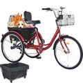 26 inch 7 Speed Adult Tricycle with Front & Rear Baskets O88173