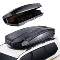 18 Cubic Feet ABS Hard Shell Roof Box with Dual-Sided Opening and 2 Reinforced Straps, Black L929