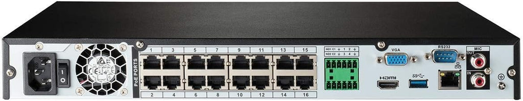 16-Channel 4K Ultra HD NVR Security System with 8 IP Security Cameras and 3TB Hard Drive M615