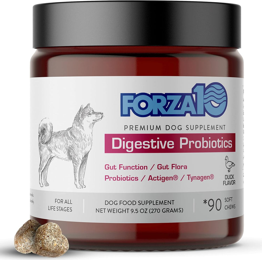 90 Ct Duck Flavor Dog Probiotics Chews D4365