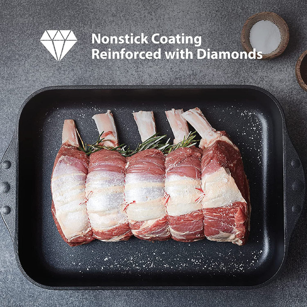 10 Piece Nonstick Diamond Coated Aluminum Cookware Set G996029