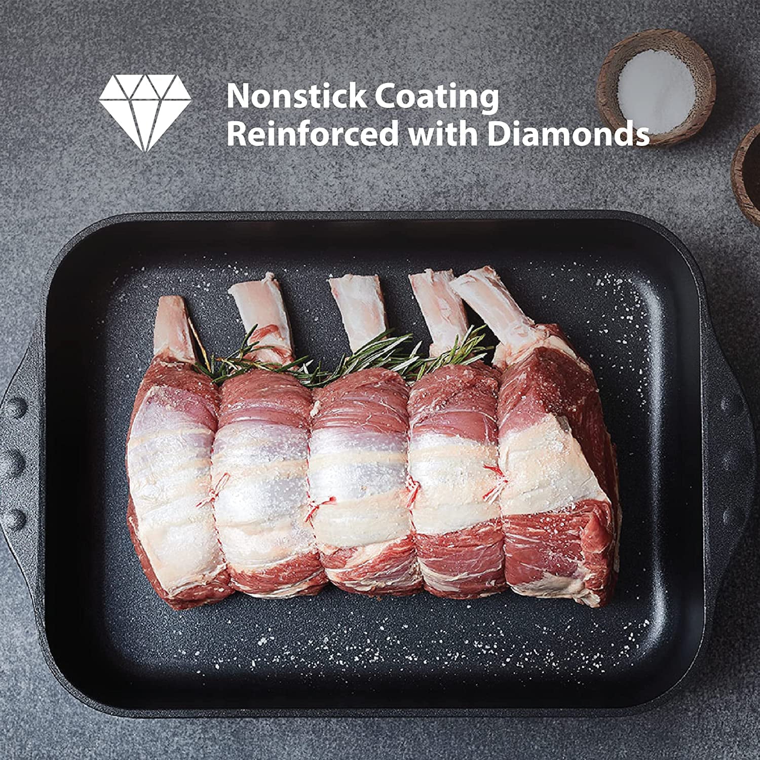 10 Piece Nonstick Diamond Coated Aluminum Cookware Set G996029