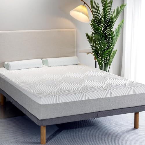 Twin 6 Inch Memory Foam Mattress with Cooling Gel Green Tea Fabric Cover N5768