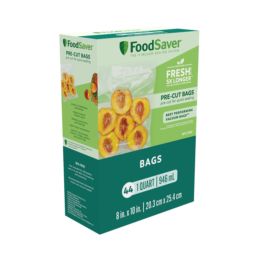 1 Quart Precut Vacuum Sealer Bags (44 Count) U4440