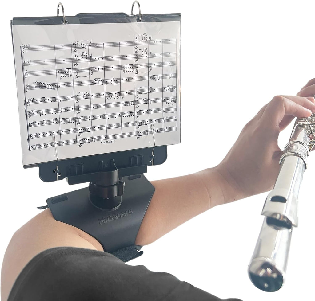 Adjustable Marching Band Music Lyre for Flute and Piccolo with 10 Pages J48996