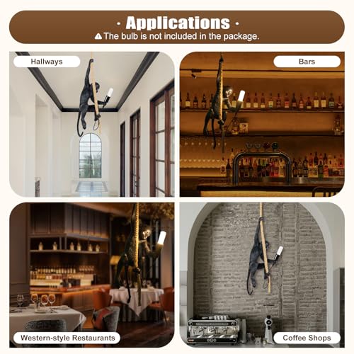 Gold Resin Hemp Rope Pendant Light L459949