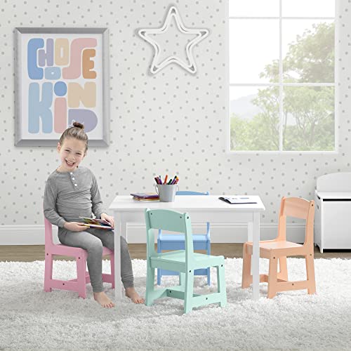 White Table with 4 Chairs L361524