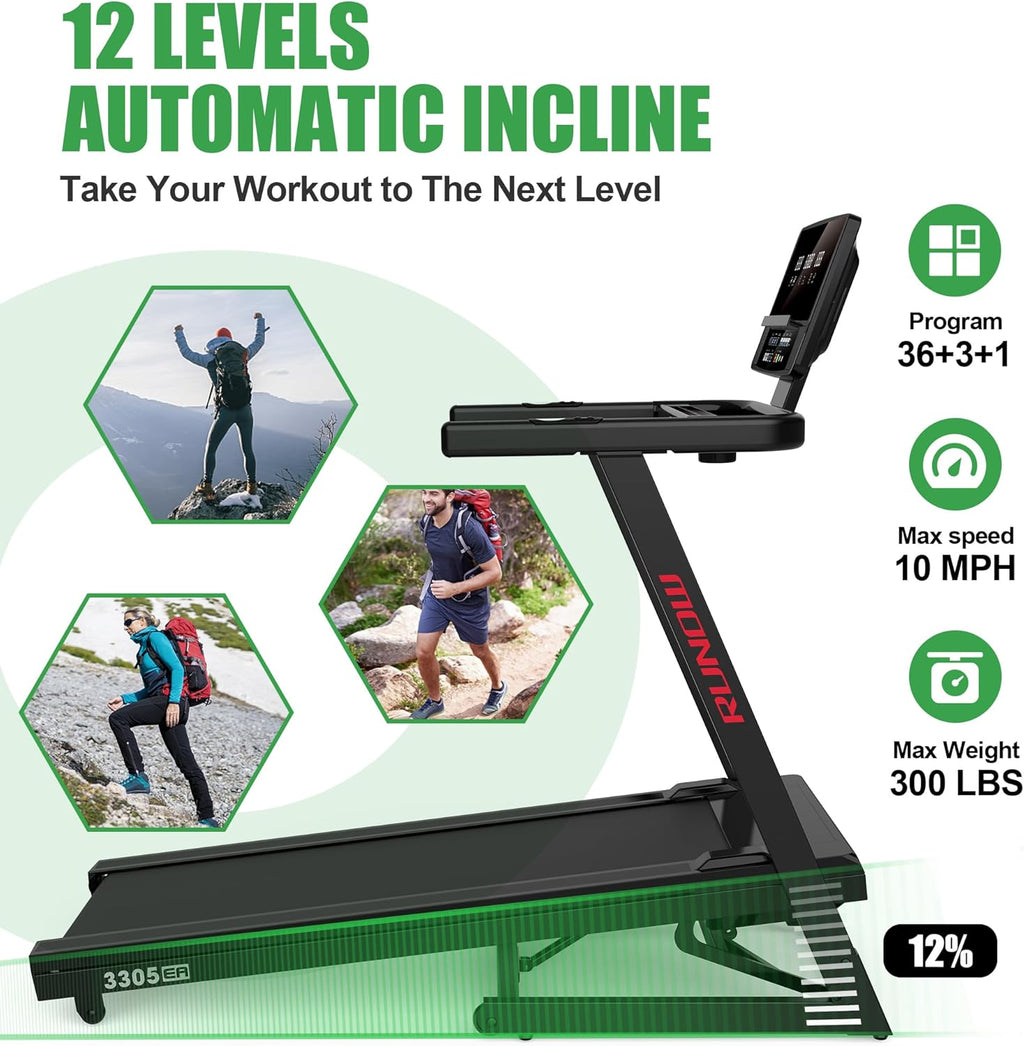 Folding Treadmill with Auto Incline G1249
