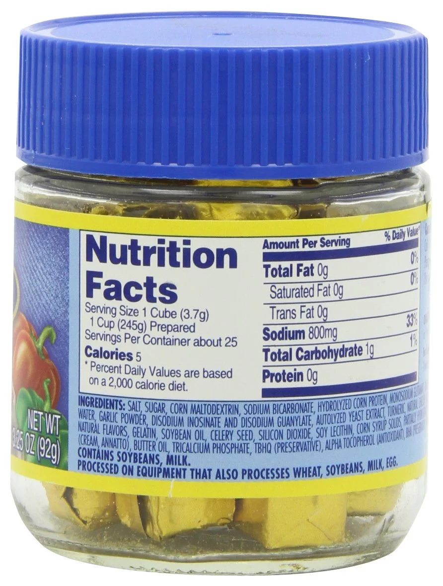 3.25 OZ Chicken Instant Bouillon Cubes Jar (Pack of 6) Y176318