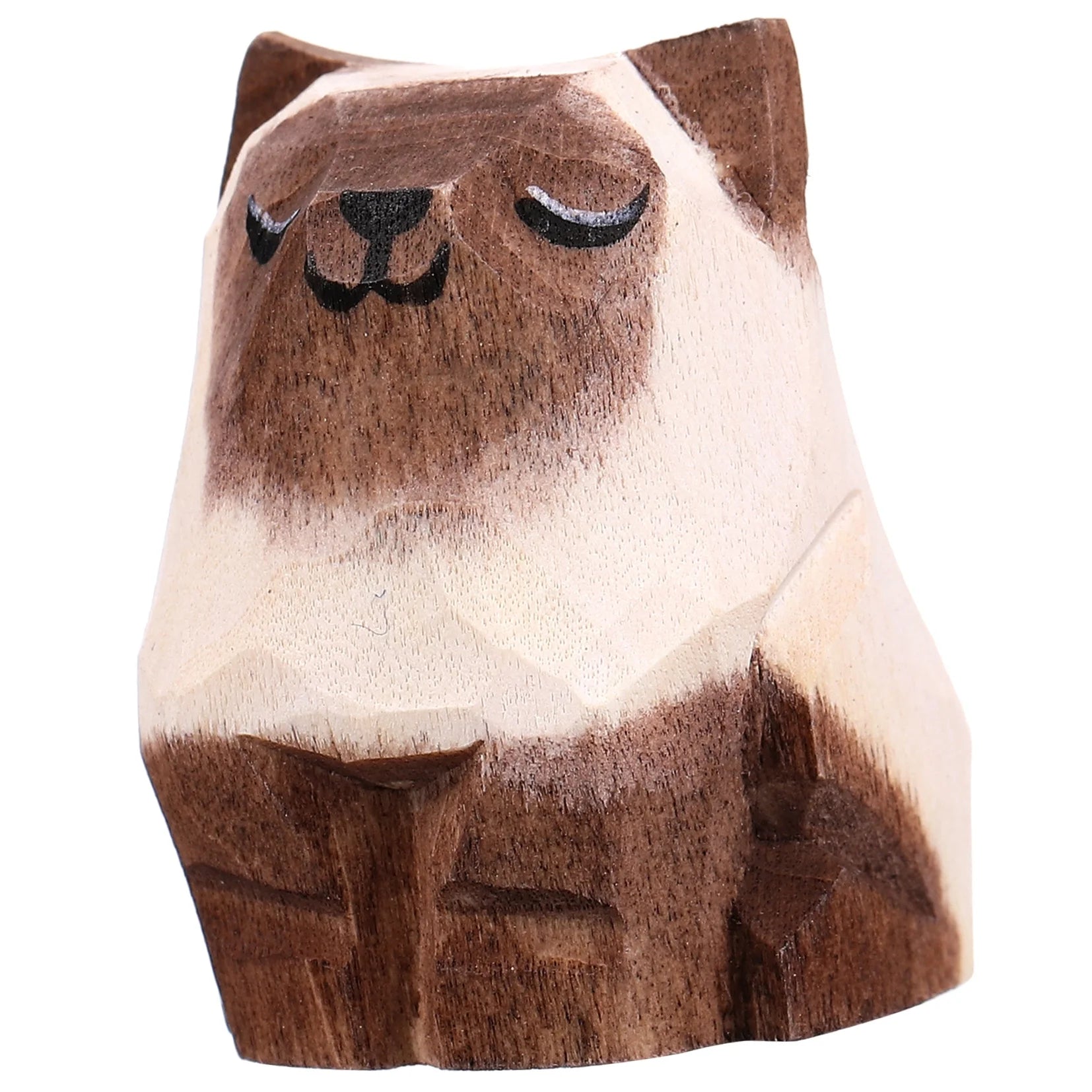 Desktop Wooden Cat Ornament Y966