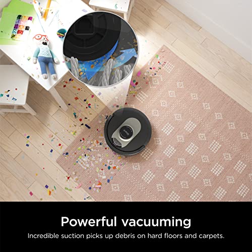 Black AI Robot Vacuum with Self-Empty Base Y86298