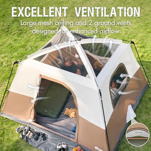 6 Person Camping Tent with Porch U657202