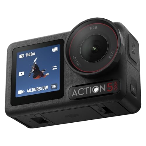 Action Camera 4K with 1/1.3" Sensor, 3 Batteries, Dual OLED Touchscreens P45532