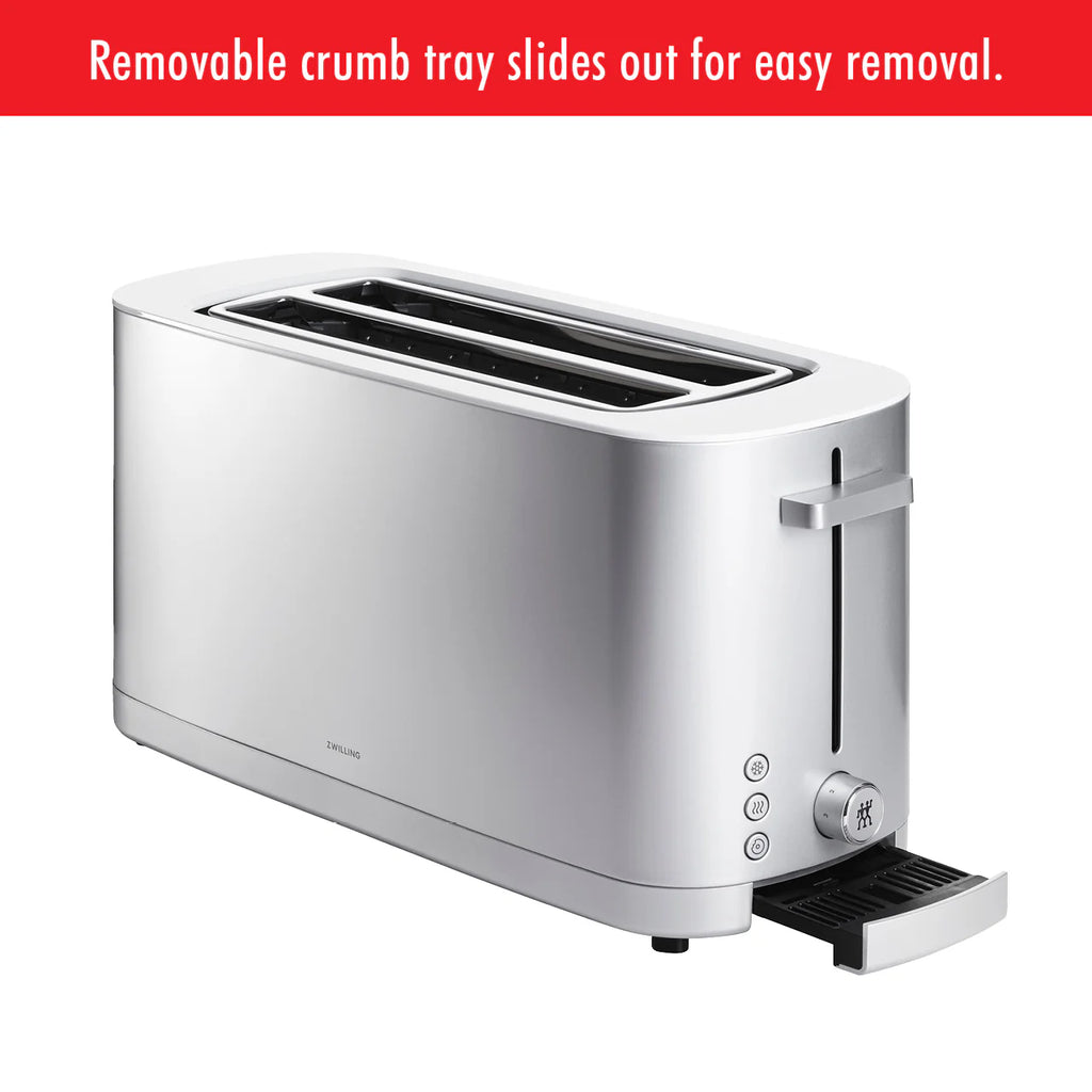 Silver 4-Slice Long Slot Toaster P165474