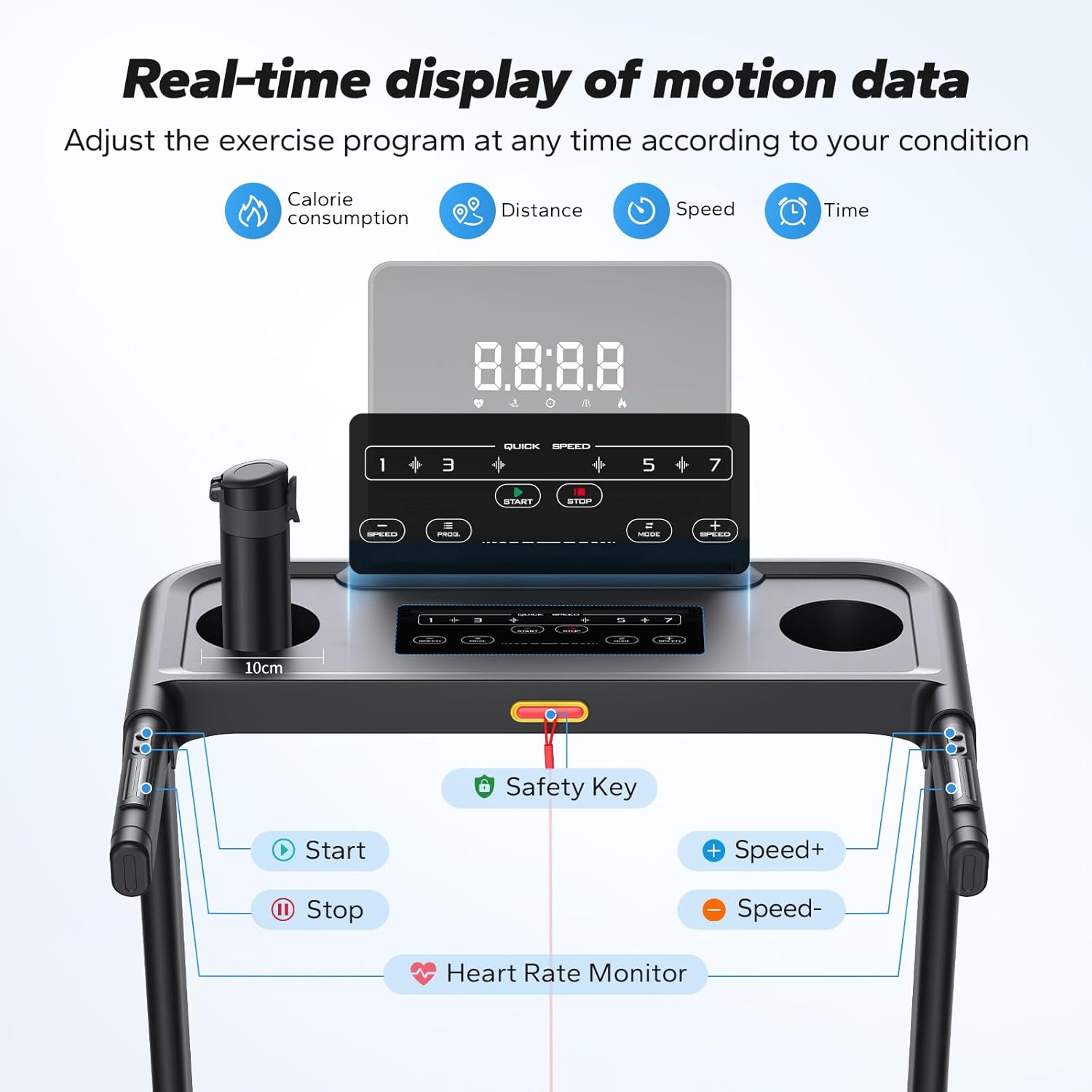 Foldable 2 in 1 Treadmill with 6% Incline P78455