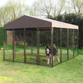 10x10 ft Outdoor Dog Kennel with Waterproof Canopy B321151