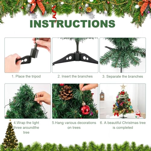 20 Inch Table Top Christmas Tree with LED Lights B902