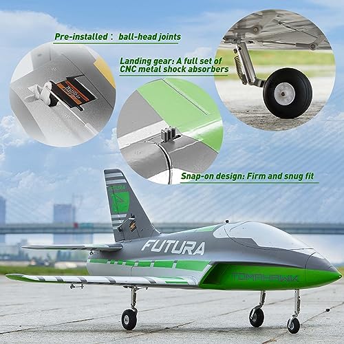 Green 64MM EDF Sport Jet RC Airplane PNP D4341