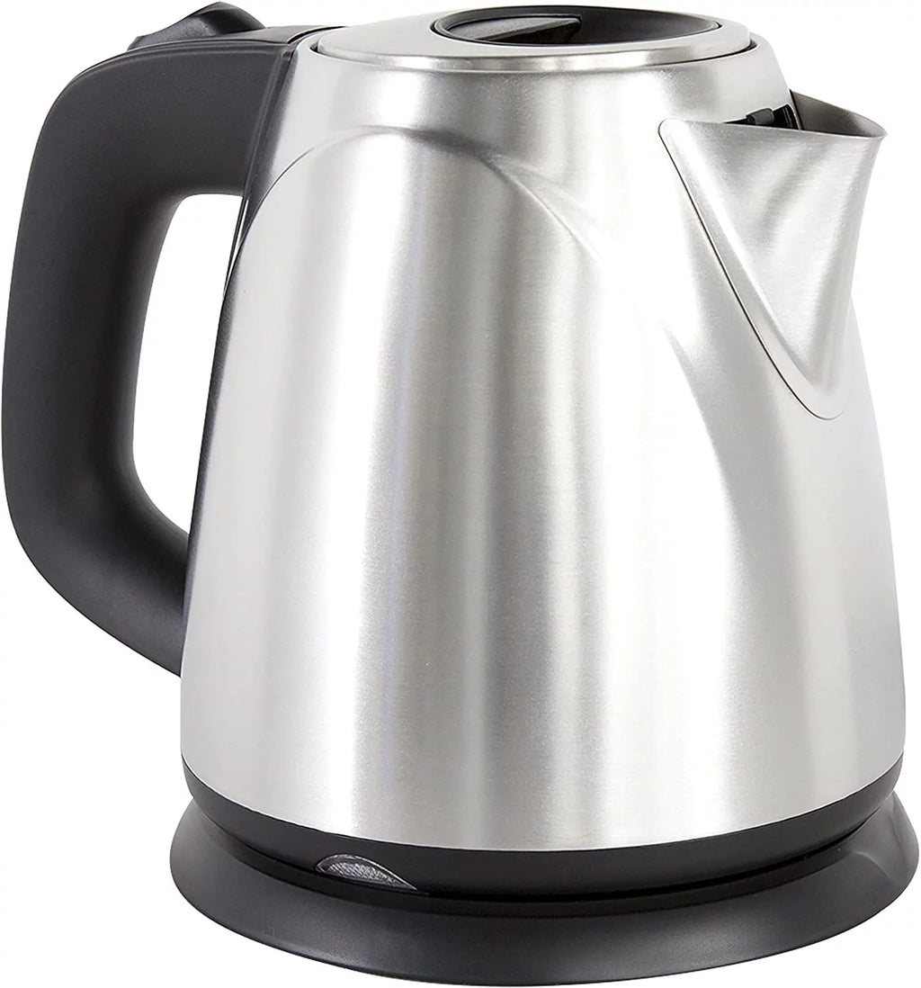 Cordless Compact Electric Kettle in Brushed Stainless Steel, 1-Liter, Silver X468516