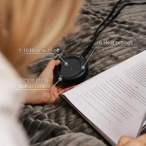 Beige Full Size Electric Heated Blanket with Dual Controller N480513