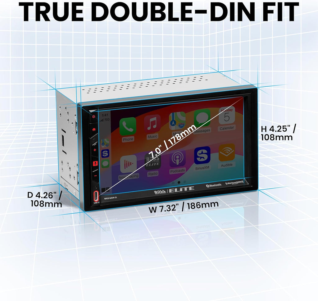 Double DIN Car Stereo with 7 Inch Touchscreen E73022