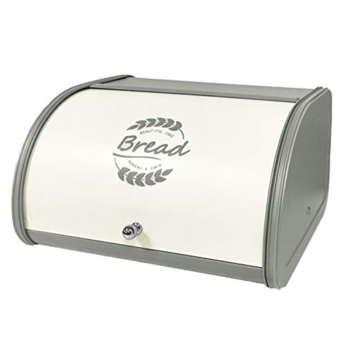 Metal Bread Box with Roll Top Lid Z2588