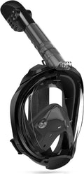 Full Face Snorkel Mask with Detachable Camera Mount, Panoramic 180 Degree View Dive Mask, Dry Top Set, Pack of 2 G8976