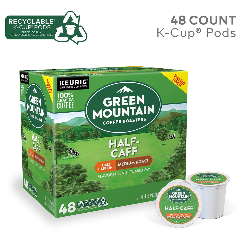 Half Caff Medium Roast Coffee K-Cup Pods, 48 Count D557745