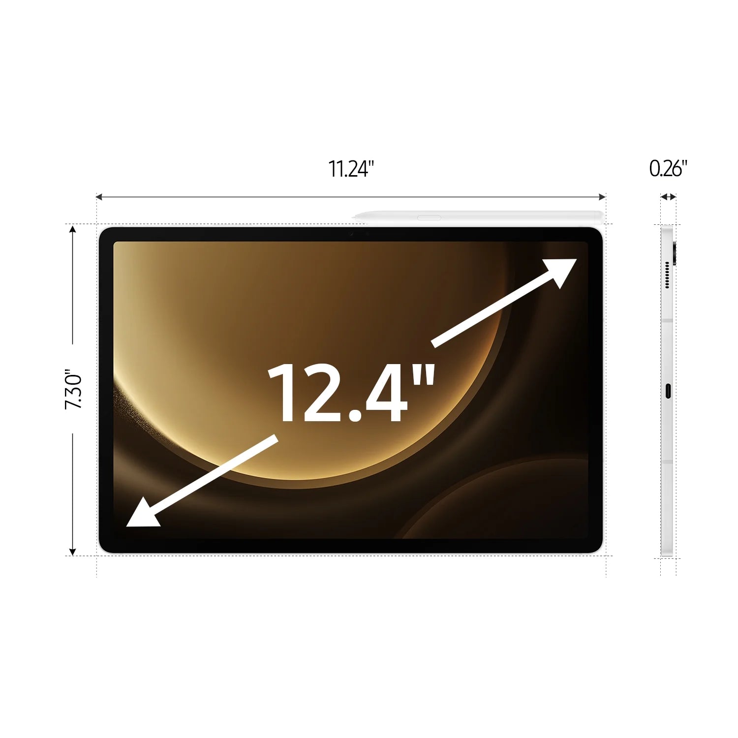 12.4" 128GB Silver Tablet Y756