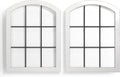 Rustic Wood and Metal Window Frame Wall Decor, White (2) P16383