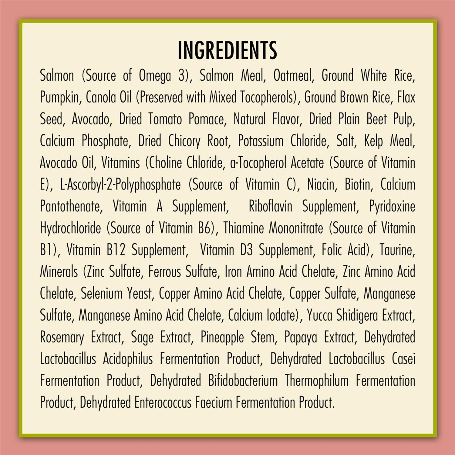 Salmon & Oatmeal Formula Dry Dog Food J4103